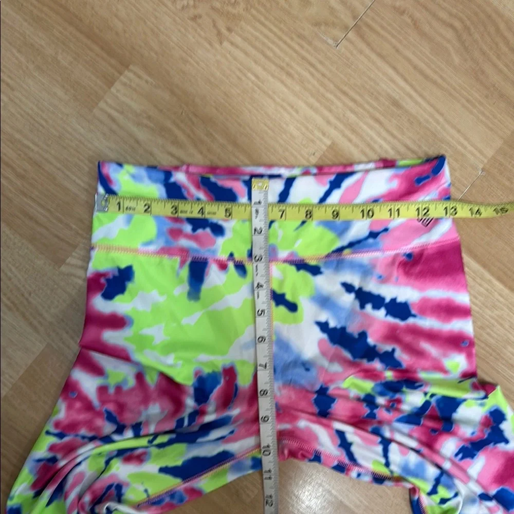 Justice Girls XL Tie Dye Leggings Neon Pink Blue Green Athleisure